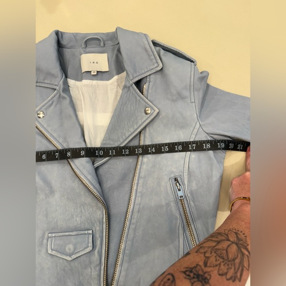 IRO Blue Ashville Lambskin Jacket - Picture 8 of 8